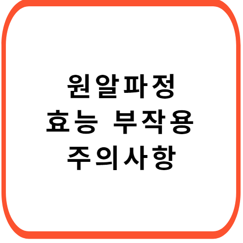 원알파정-성분-효능-부작용-썸네일