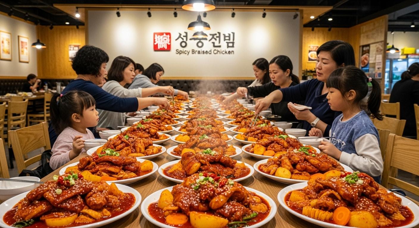 초대형 닭볶음탕찜질방