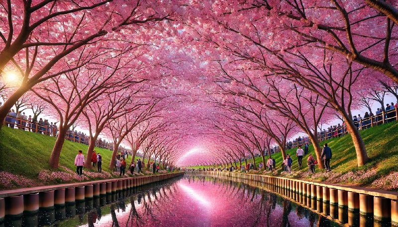 안산 화랑유원지 벚꽃길