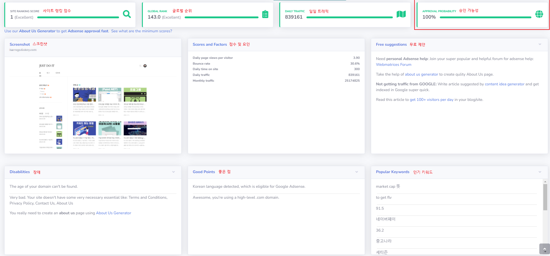 Adsense Eligibility Checker Tool 검색 결과
