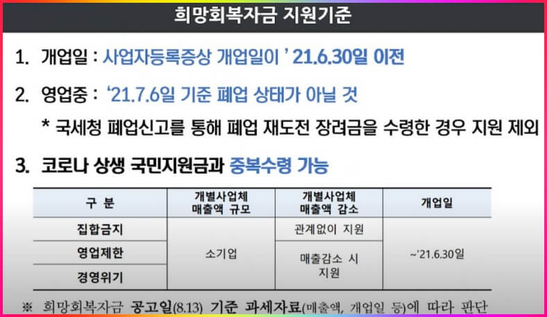 소상공인지원금-대상종류