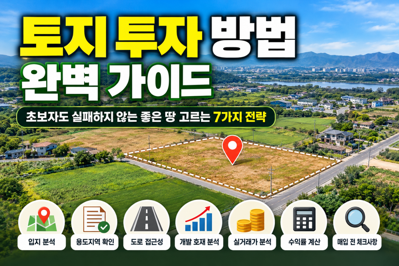 토지 투자 방법 완벽 가이드|초보자도 실패하지 않는 좋은 땅 고르는 7가지 전략