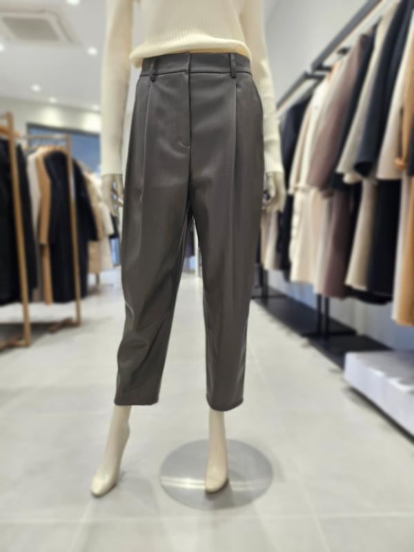 쉬즈미스 원턱 레더 배기 팬츠 SWWSLM41200