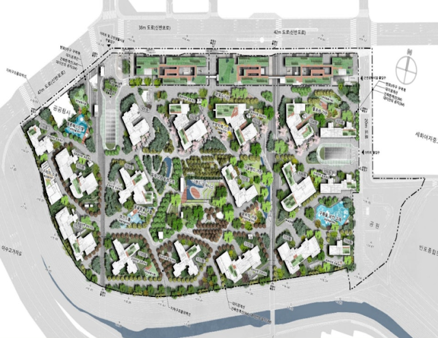 래미안 트리니원 단지 배치도