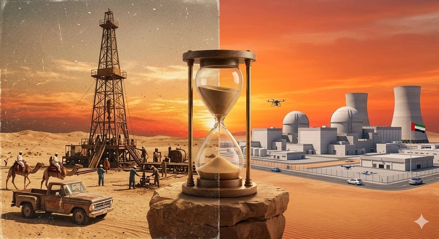 파일명: middle_east_korea_oil_nuclear_60year_byungoh_timeslip.jpg Alt 태그: 중동 전쟁 한국 원유 원전 병오년 60년 타임슬립 오일쇼크 UAE 바라카 경제 역사 비교