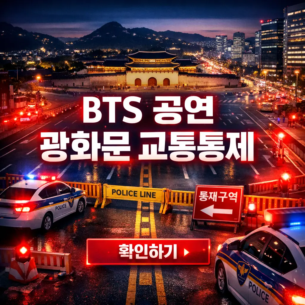 BTS 광화문 교통통제 (지하철 무정차, 버스 우회 노선, 차량 통제 구간)