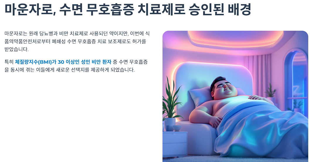 마운자로, 수면 무호흡증 치료제로 승인된 배경