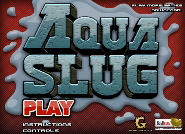 아쿠아슬러그-플래시게임-메인-화면