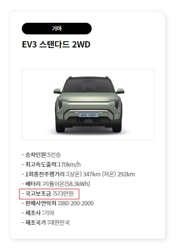 기아 EV3 제원 가격 보조금 및 혜택 알아보기