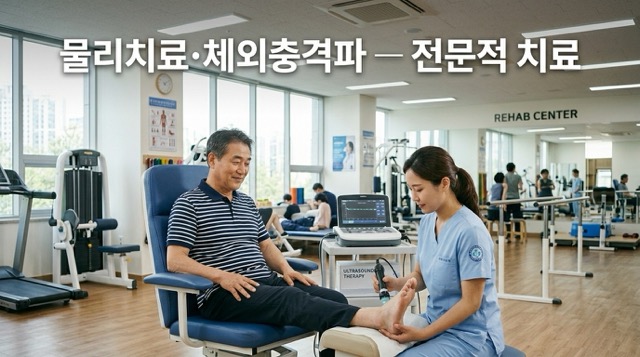 족저근막염 병원 물리치료 체외충격파