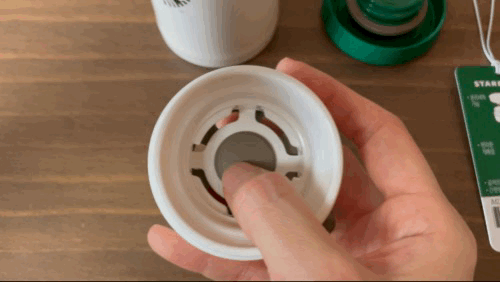 써모스 그린 사이렌 보온병 - 마개 모습 영상