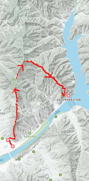 마적산 등산 지도