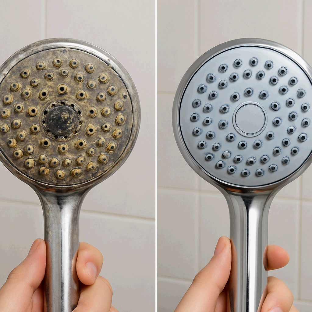 샤워기 헤드 내부 세균 제거와 물때 청소 전략