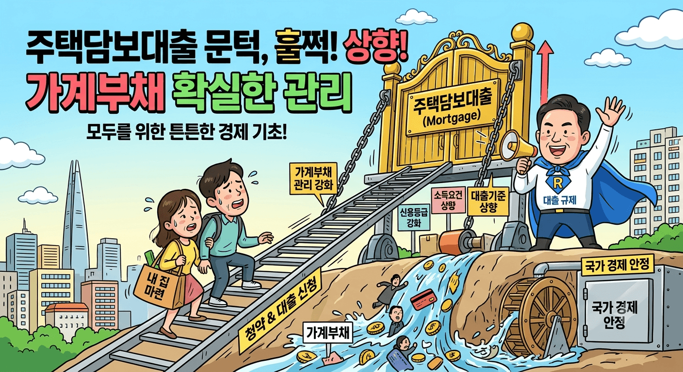 주택담보대출 문턱 상향 및 가계부채 관리