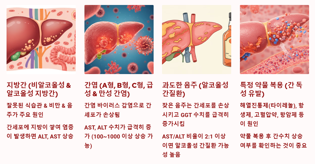 간수치 상승 원인