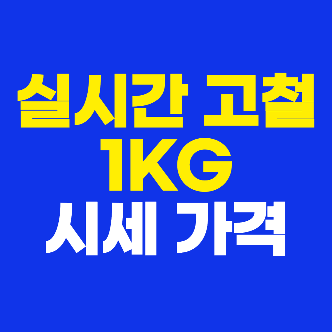 실시간 고철 1kg 시세 가격 전망 조회 방법