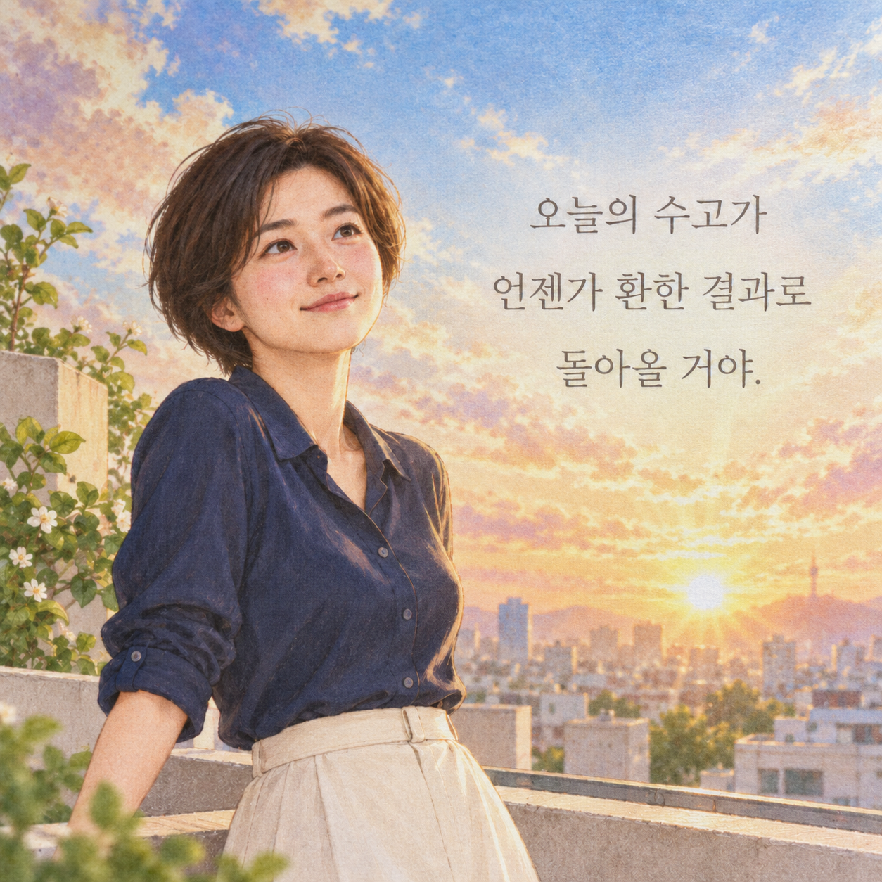 오늘의 수고가 좋은 결과로 돌아오기를 바라는 힘이 되는 문구
