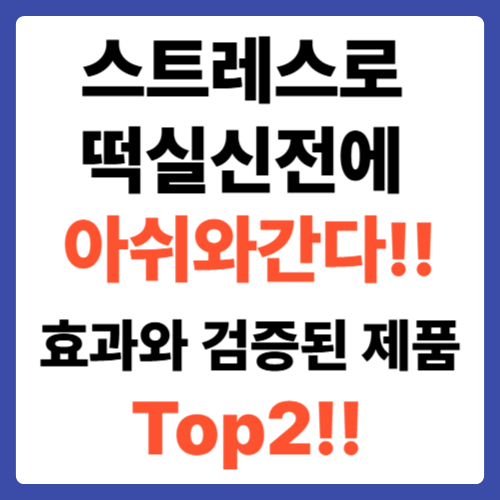 스트레스로 떡실신전에 아쉬와간다!! 효과와 검증된 제품Top2!!