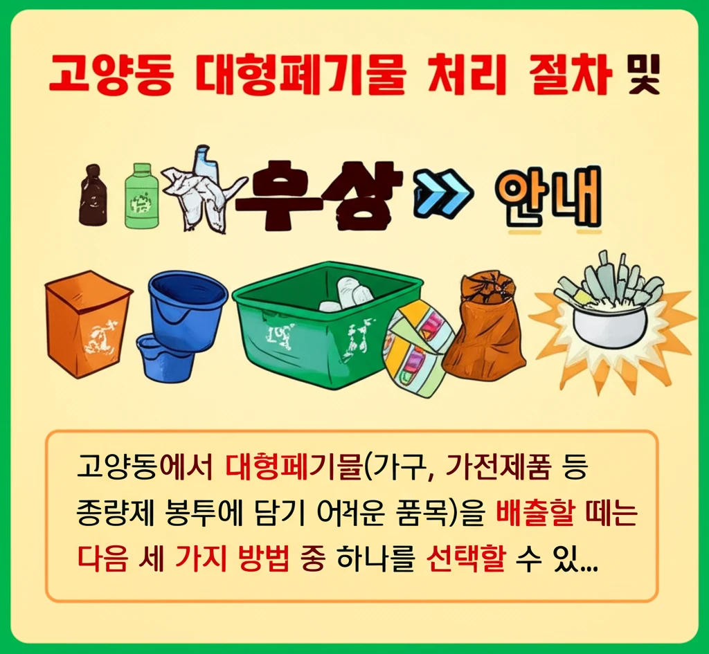 고양동 폐기물 배출 총정리 과태료 없..