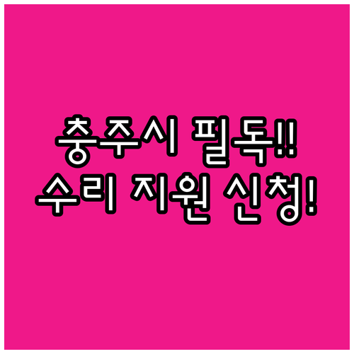 필수 확인 충주시 2025 장애인 보..