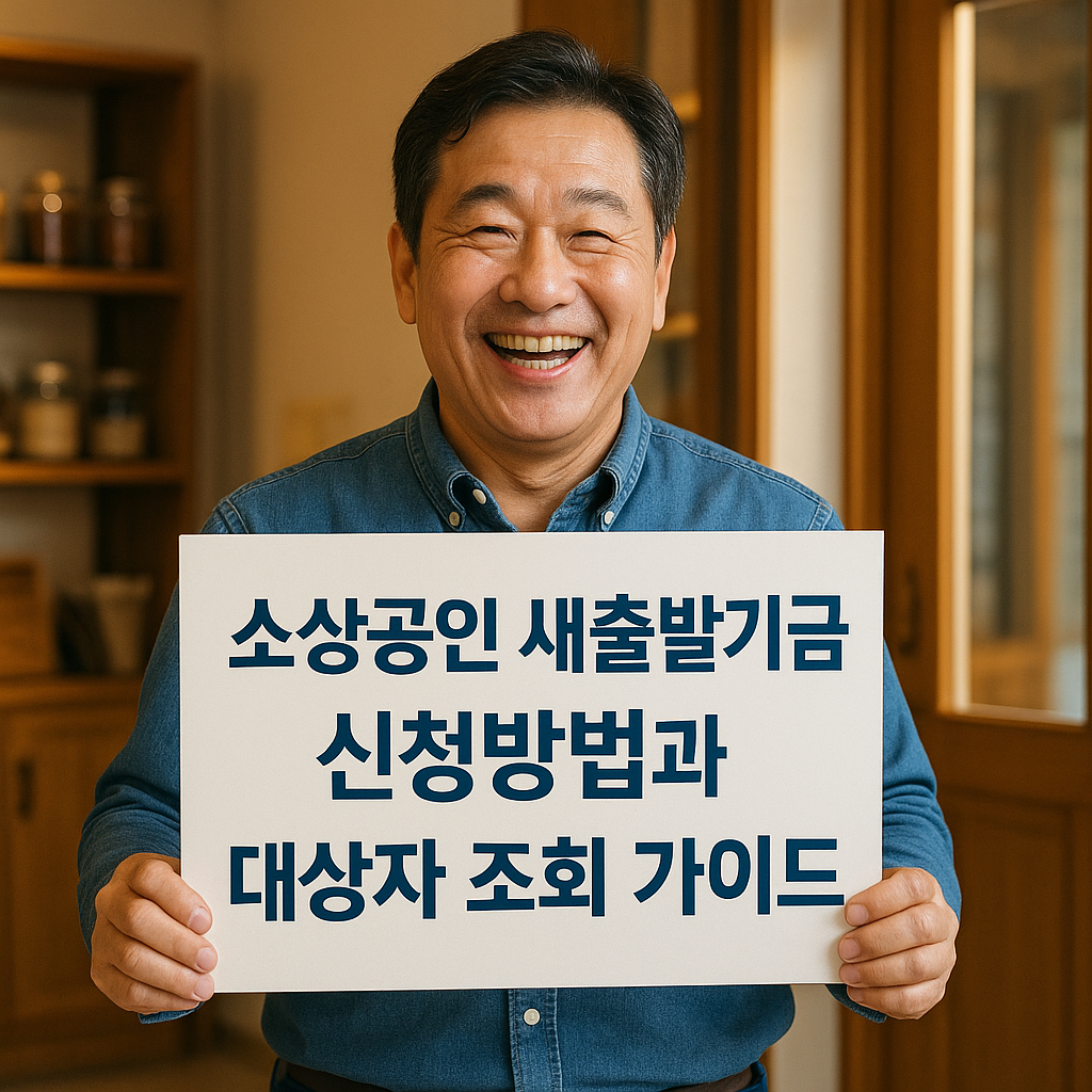 소상공인 새출발기금 신청방법과 대상자 조회 가이드