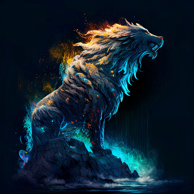 펜리르를 상징하는 영물 이미지