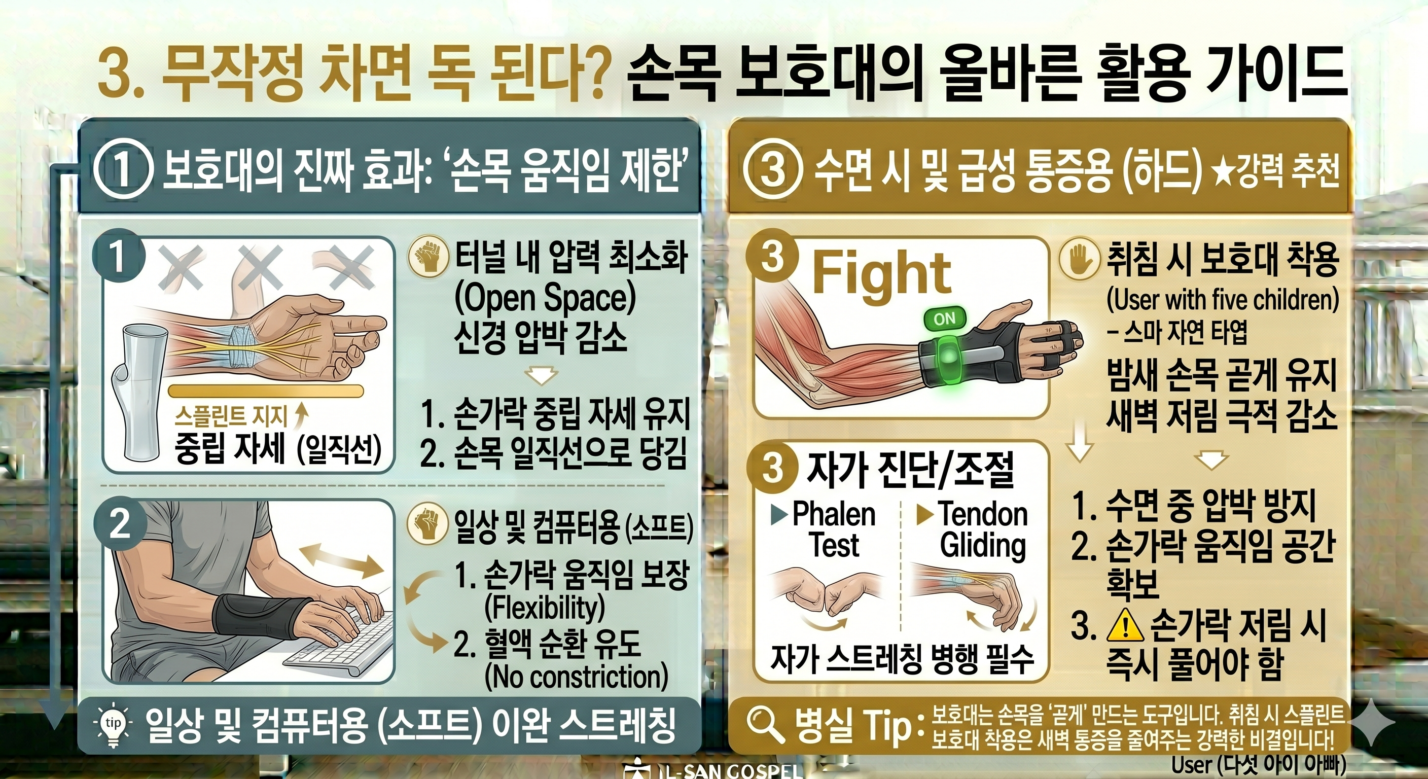 무작정 차면 독 된다? 손목 보호대의 올바른 활용 가이드