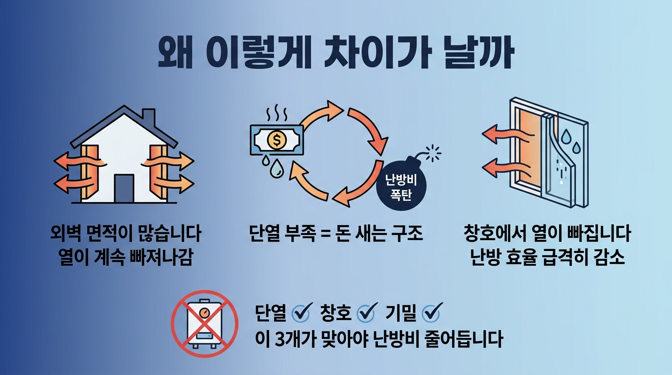 난방비 차이가 많이 발생하는 이유