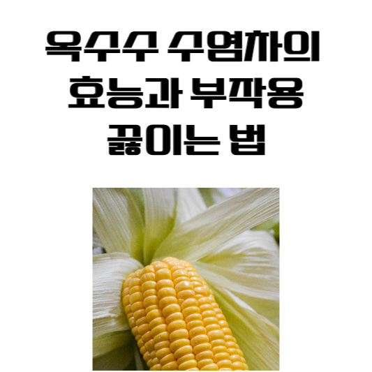 옥수수 수염차의 효능과 부작용&#44; 끓이는 법