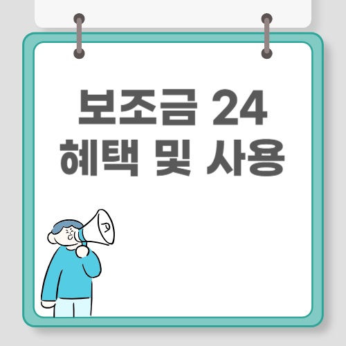 보조금 24 혜택 및 사용 관련 이미지
