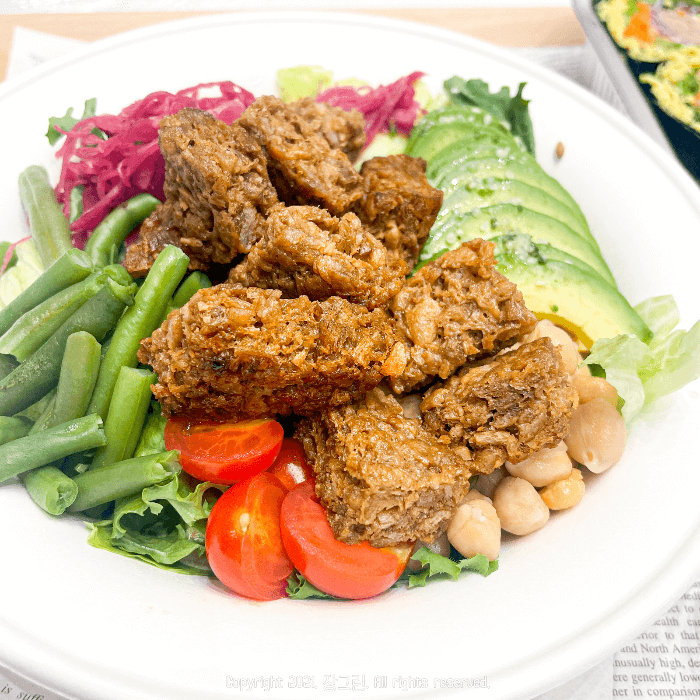 콩고기와_야채_식단