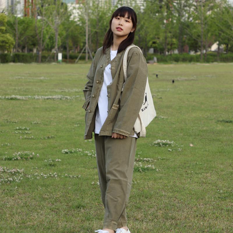 남여공용 봄 가을 브이넥 생활한복 개량한복 법복 절복