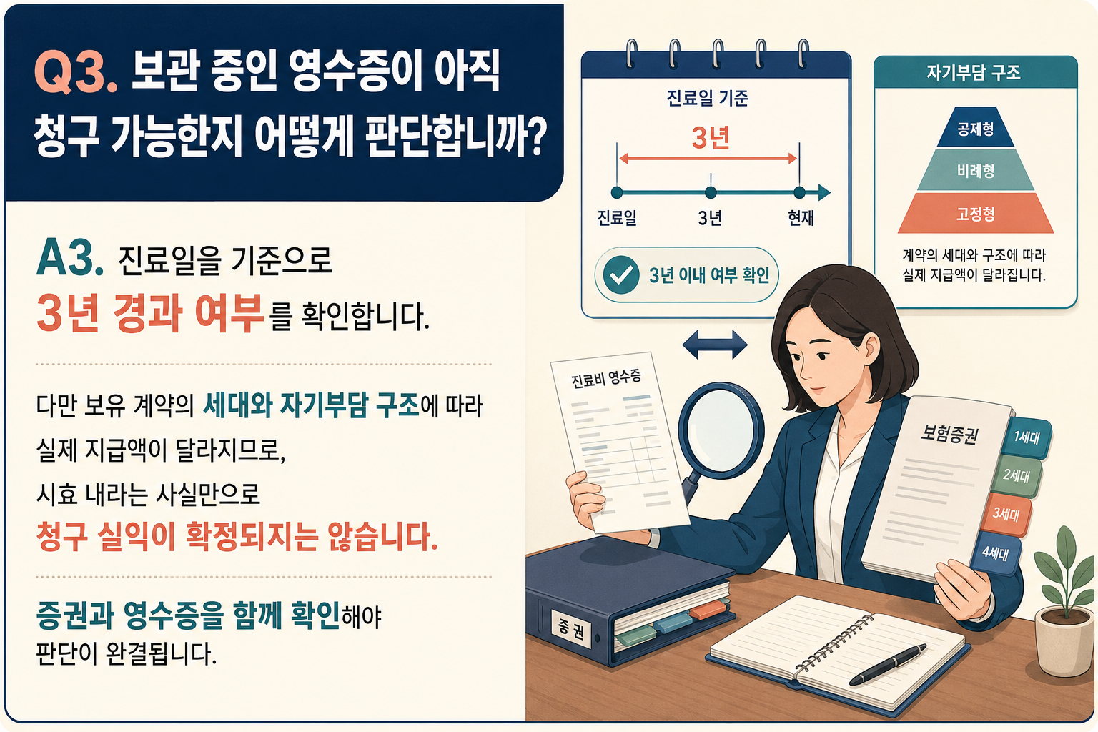 Q3. 보관 중인 영수증이 아직 청구 가능한지 어떻게 판단합니까?