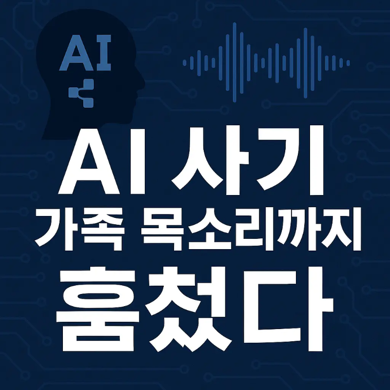 딥페이크 기술로 가족 목소리를 사칭한 AI 사기 사례