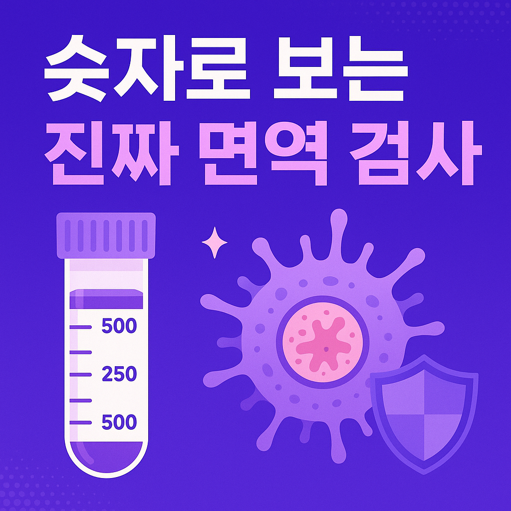 숫자로 보는 진짜 면역 검사