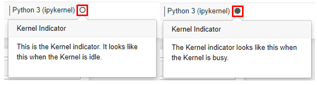 jupyter notebook 표시등