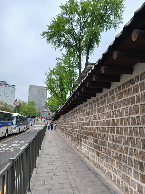 이어지는 덕수궁 돌담길