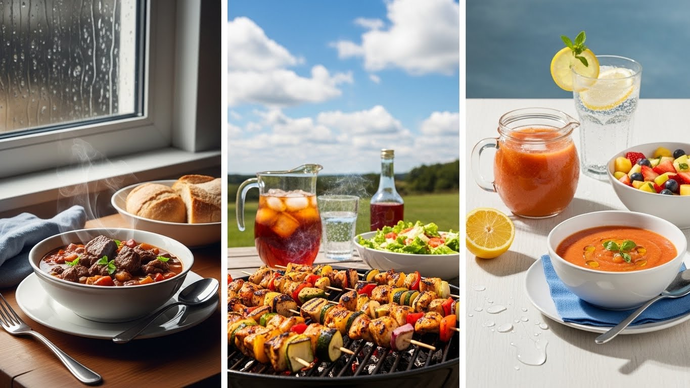 날씨에 따라 달라지는 식욕과 요리를 이해하는 현실적인 식사 이야기