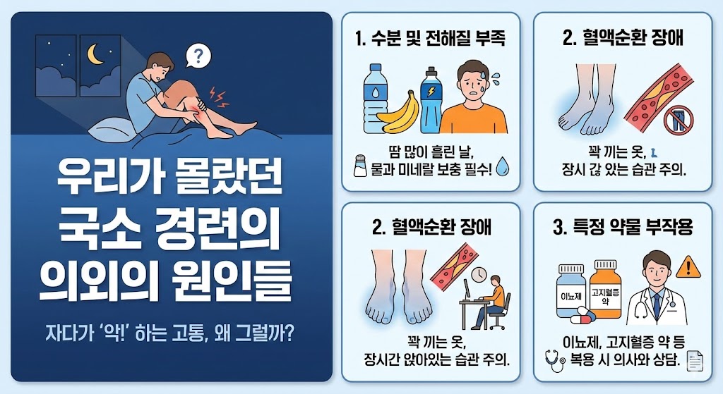 자다가 다리에 쥐가 나는 이유