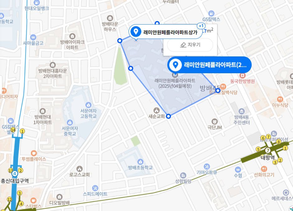 래미안원페를라-위치