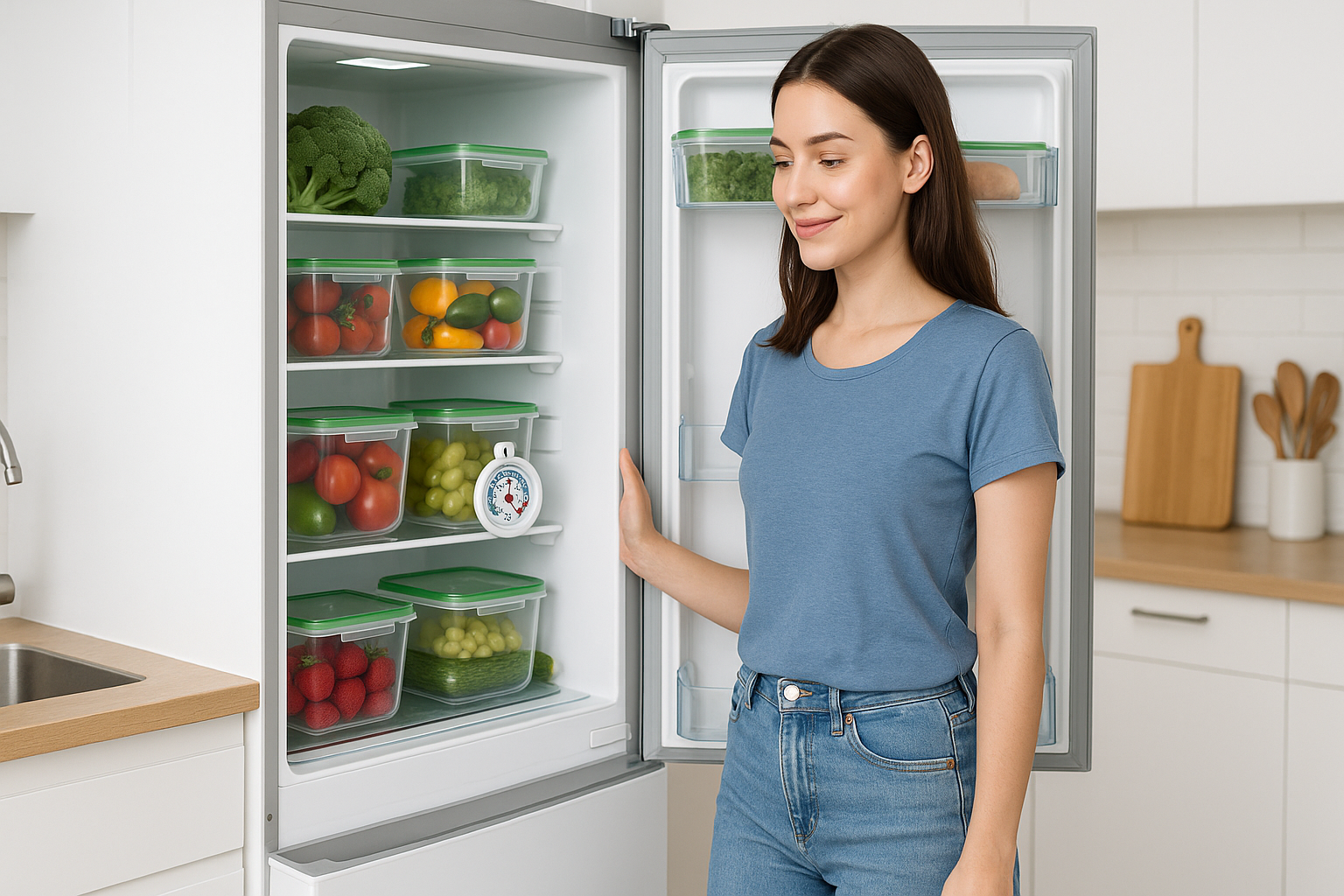 여름철 식품 안전을 상징하는 이미지