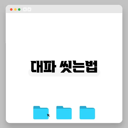 대파 씻는법