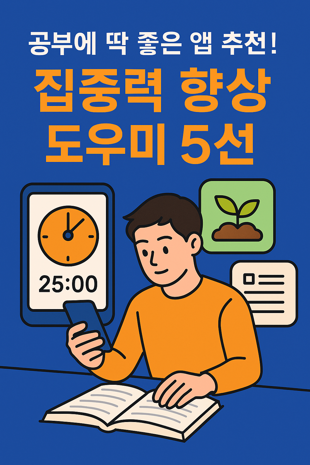 공부에 딱 좋은 앱 추천! 집중력 향상 도우미 5선