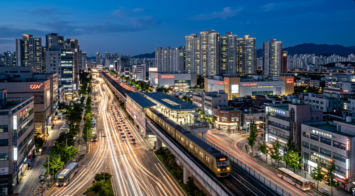 9호선 가양·등촌역과 활기찬 공항대로 스카이라인