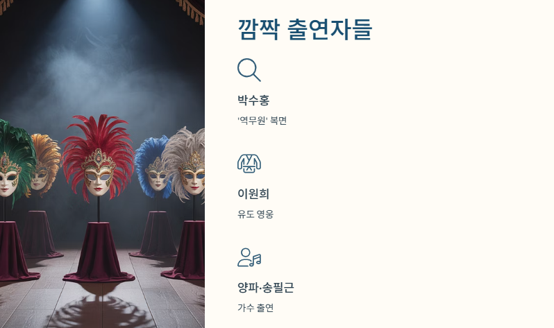 박수홍 복면 출연 무대 장면