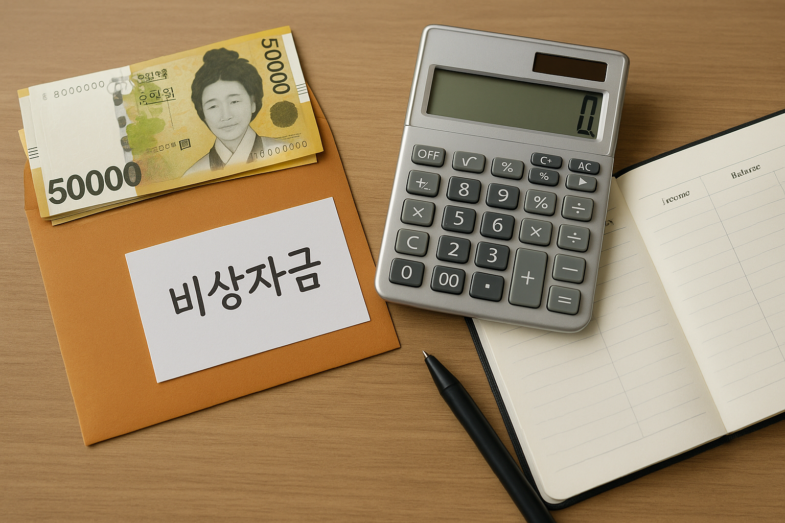 비상자금 및 가계 관리 관련 사진