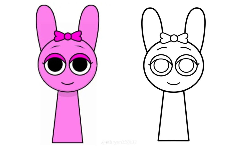 스프런키 핑키 색칠공부 도안 사진