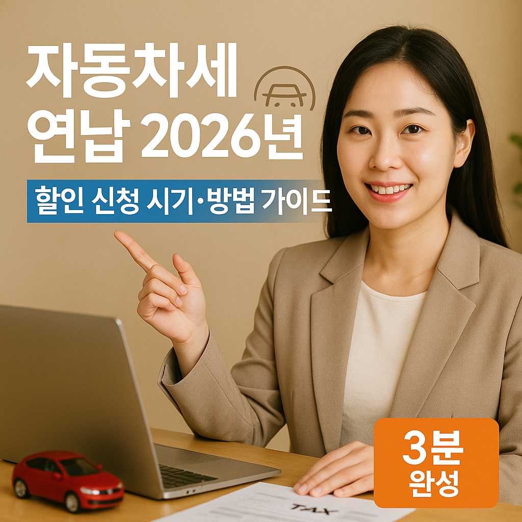 자동차세 연납 2026년 ｜ 할인 신청 시기&middot;방법 가이드