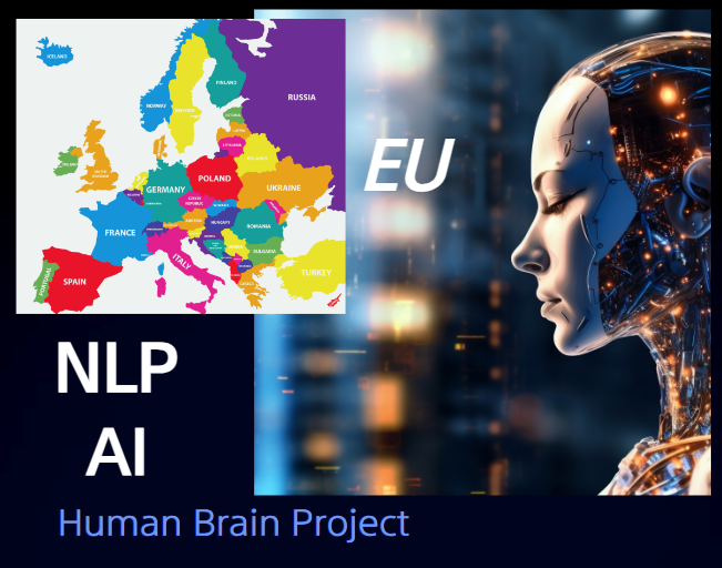 유럽의 NLP와 뇌과학을 표현한 이미지