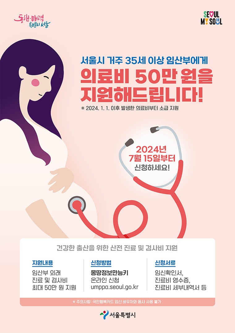 35세 이상 임산부에게 산전의료비 50만원 지원